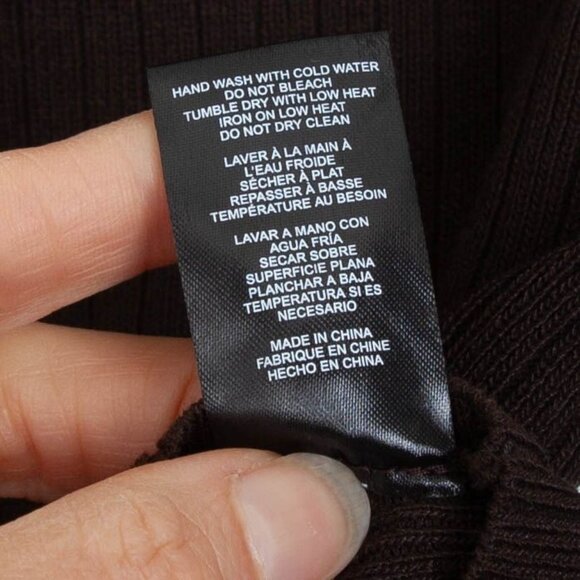 Wayf '98 Womens V Neck Crop Ribbed Sweater Size L Brown Long Sleeve Preppy Y2K - Picture 6 of 8